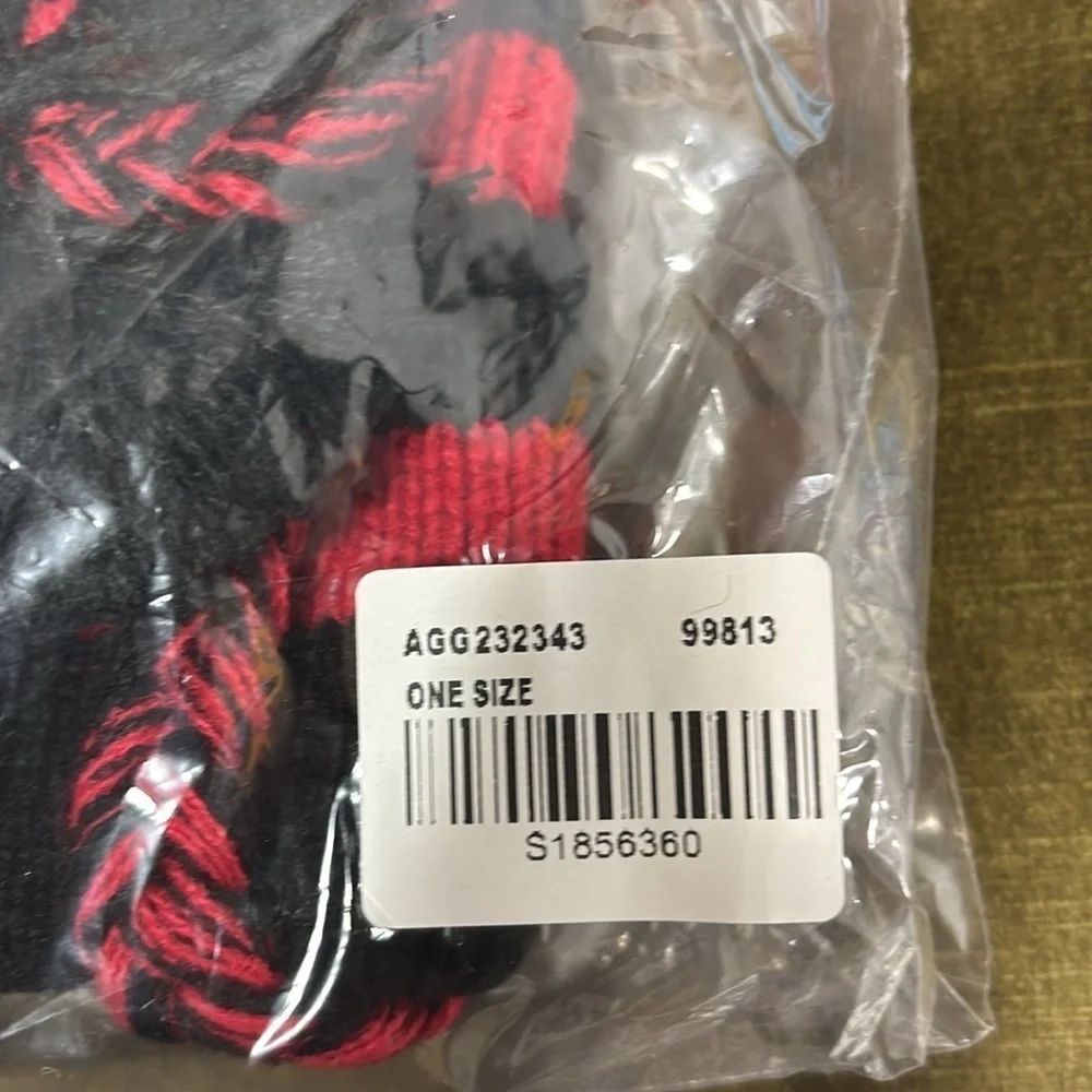 Dolls Kill The Grave Girls Cat Be Serious Striped Knit Beanie New